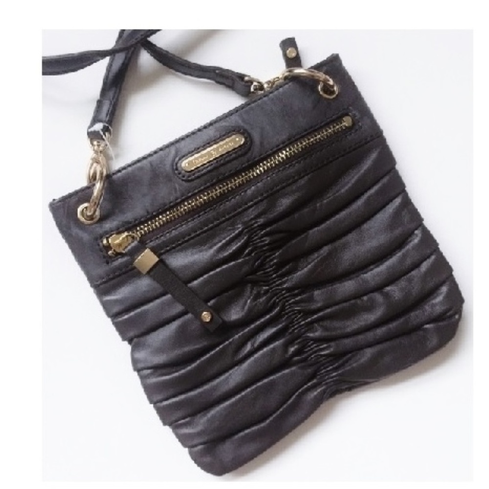 New Ruched Soft Leather Crossbody Bag Purse